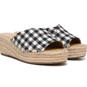 FRANCO SARTO Pinot Gingham Espadrille Sandals 7
